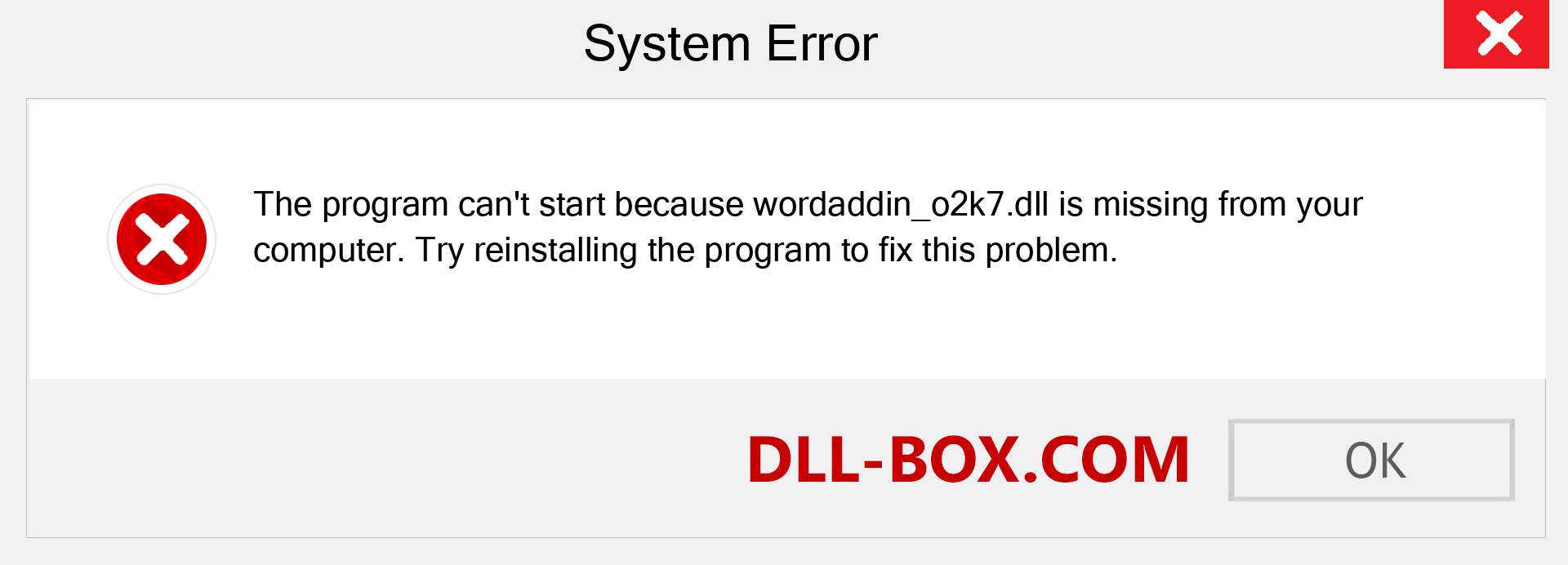  wordaddin_o2k7.dll file is missing?. Download for Windows 7, 8, 10 - Fix  wordaddin_o2k7 dll Missing Error on Windows, photos, images